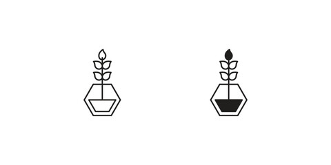 plant set icon with white background vector stock illustration