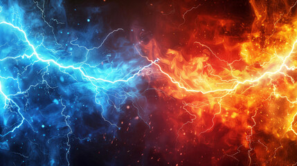 " 相対的な赤と青のエナジーのバックグラウンド "