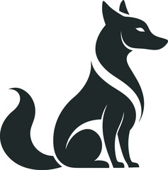 Minimalist Dog Logo - Elegant Vector Art, Art & Illustration
