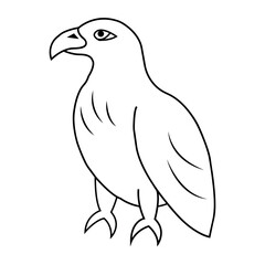 A hand drawing Eagle Line art