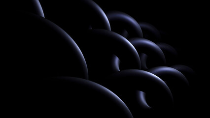 Obraz premium Captivating Dark Wavy Abstract Design with Fluid and Dynamic Patterns