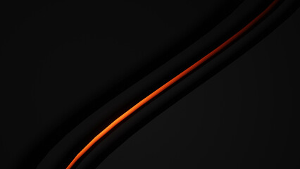 Sleek orange curve on dark background, minimal design.