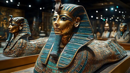 Ancient Egyptian Pharaoh's Golden Mask: History's Majesty Unveiled