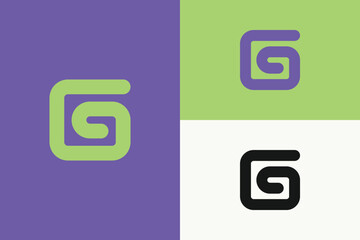 modern letter G logo, simple letter G logo.