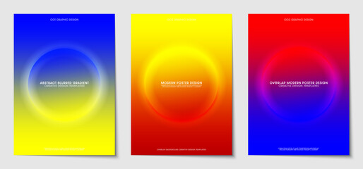 Colorful gradients Vector Design. Futuristic circle design graphic theme for poster and cover design templates. Vector illustration