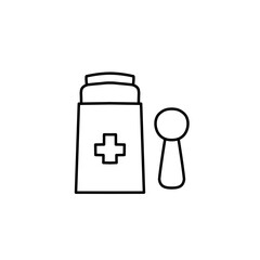medical syrup line icon
