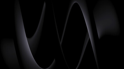 Sleek Black Abstract Waves with Dim Lighting Effect © BCD CREATION
