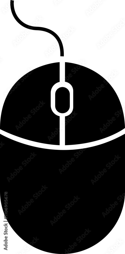 Poster scroll mouse icon in trendy black flat style. swipe mouse sign vector illustration. modern pictogram