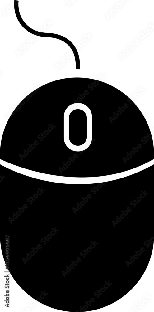 Poster scroll mouse icon in trendy black flat style. swipe mouse sign vector illustration. modern pictogram