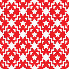 Obraz premium Red Star Pattern Seamless Background