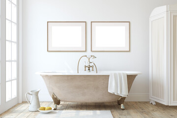 Bathroom interior. 3d render.