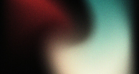 Grainy red green black  modern abstract glowing color wave dark backdrop noise texture banner poster header design