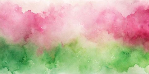 Fototapeta premium Abstract Pink and Green Watercolor Wash Background Texture