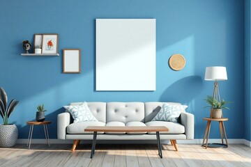 modern living room with sofa