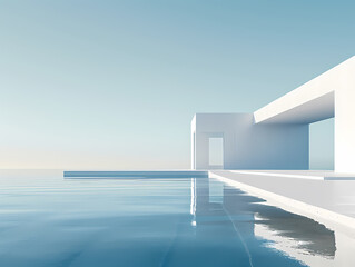 Obraz premium Minimal architectural space