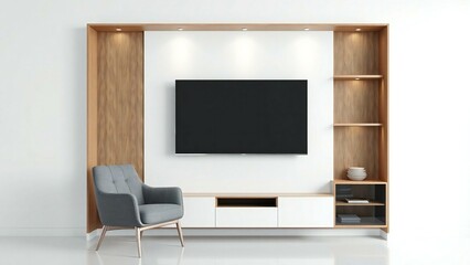 modern living room with tv