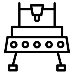 Factory Industrial Tool Line Icon