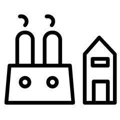 Factory Industry Production Line Icon