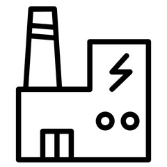 Factory Workshop Industry Line Icon