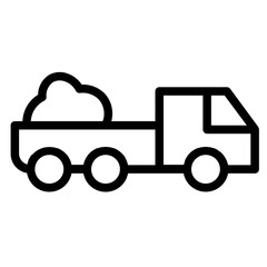 Industry Sand Truck Line Icon