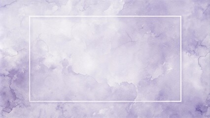Lavender Watercolor Background with Subtle Texture and White Rectangle Frame