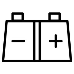 Battery Energy Industrial Line Icon