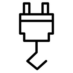 Obraz premium Crane Hock Industry Line Icon