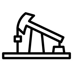 Extraction Industry Pump Line Icon