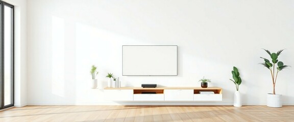 modern living room with a window