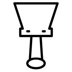 Industry Site Brush Line Icon