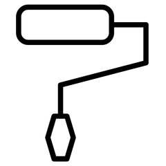 Industry Site Brush Line Icon