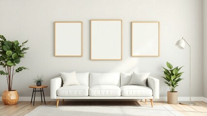 modern living room with sofa