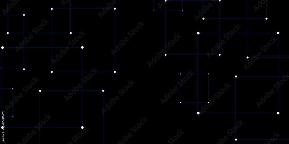 Aufkleber abstract geometric connect lines and dots. modern square shape graphic element. futuristic concept. 