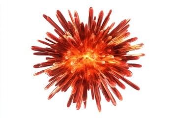 Red explosion isolated on white background