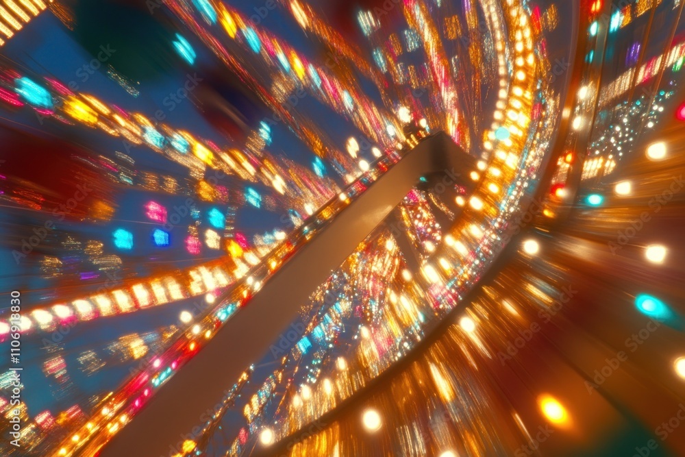 Aufkleber A vibrant swirl of colorful lights, creating a dynamic and festive atmosphere.
