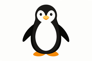 penguin on a white