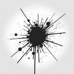 black and white splashes