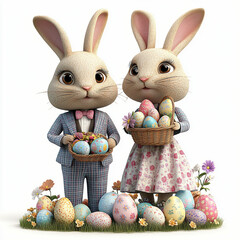 Happy Easter background, card, poster. Vector