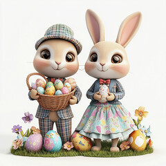 Happy Easter background, card, poster. Vector