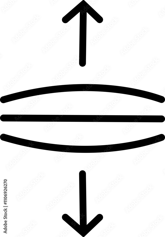 Poster elastic flexibility linear icon. monochrome simple flexibility vector for template, web design and i