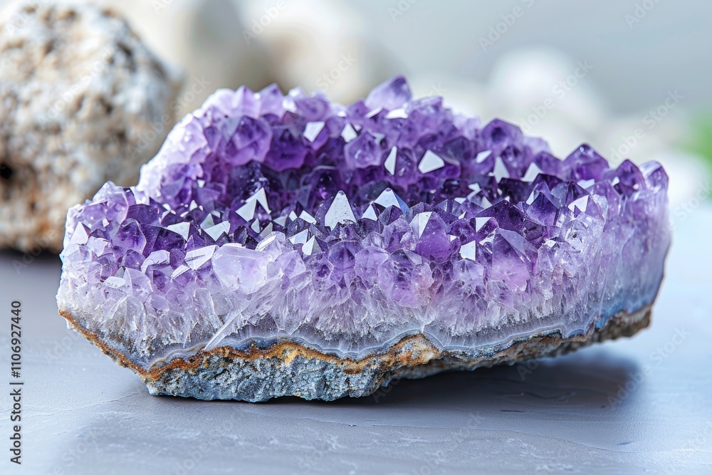 Poster amethyst abstract structure showcasing intricate crystalline formations and natural textures in a se