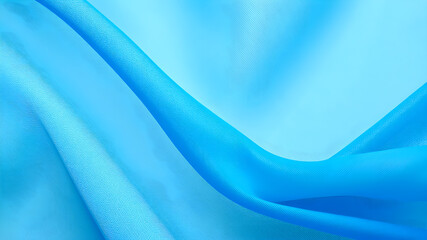 Obraz premium Texture chiffon fabric in blue color for backgrounds. silk fabric. selective focus background. Generative AI