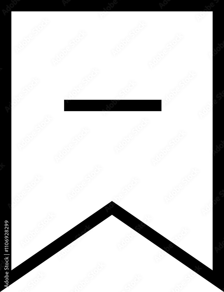 Poster bookmark and favourite outline vector icon. premium quality designs element for mobile app and websi