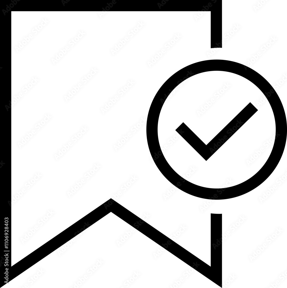 Poster bookmark and favourite outline vector icon. premium quality designs element for mobile app and websi