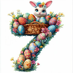 Happy Easter background, card, poster. Vector