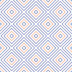 This seamless geometric diamond pattern design is perfect for textiles and fabric projects. It features vibrant and contemporary elements, creating a stylish and modern look.