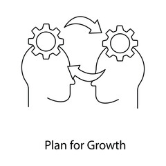 Plan for Growth Icon. Vector Icon Design