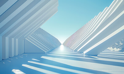 Fototapeta premium Minimal architectural space