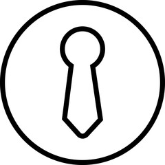 Door key hole icon. Security protection concept in trendy outline style. Door open, padlock symbol. Password symbol sign vector illustration silhouette isolated on transparent background.