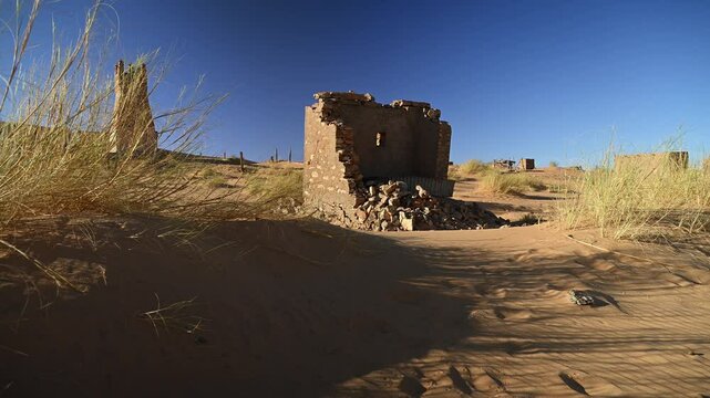 Ruins of Cinguetti or Chinguetti city in desert of Mauritania